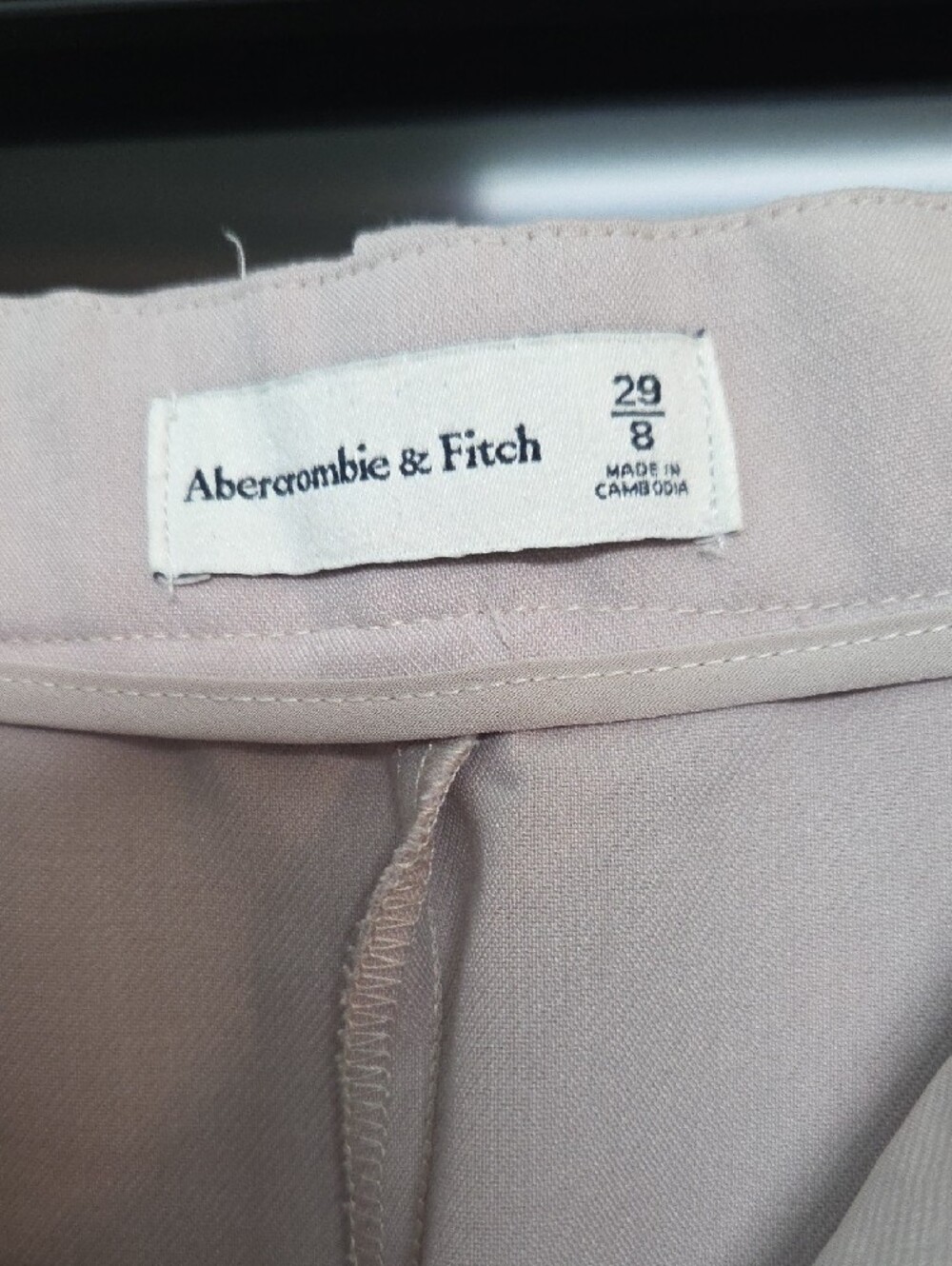Abercrombie & Fitch Light Khaki Wide-Leg Trousers - Picture 2 of 3